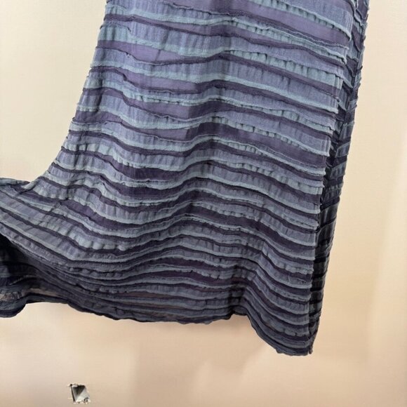 Cut Loose Lagenlook Textured Cotton Blend Bluish Gray Sleeveless Dress Size XS - Picture 4 of 13